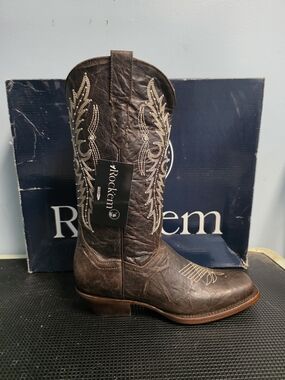 Rockin' Western Women's Brown Embroidered Heeled Boot